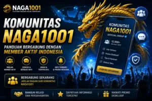Gambar komunitas Naga1001 dengan ilustrasi naga dan ponsel.